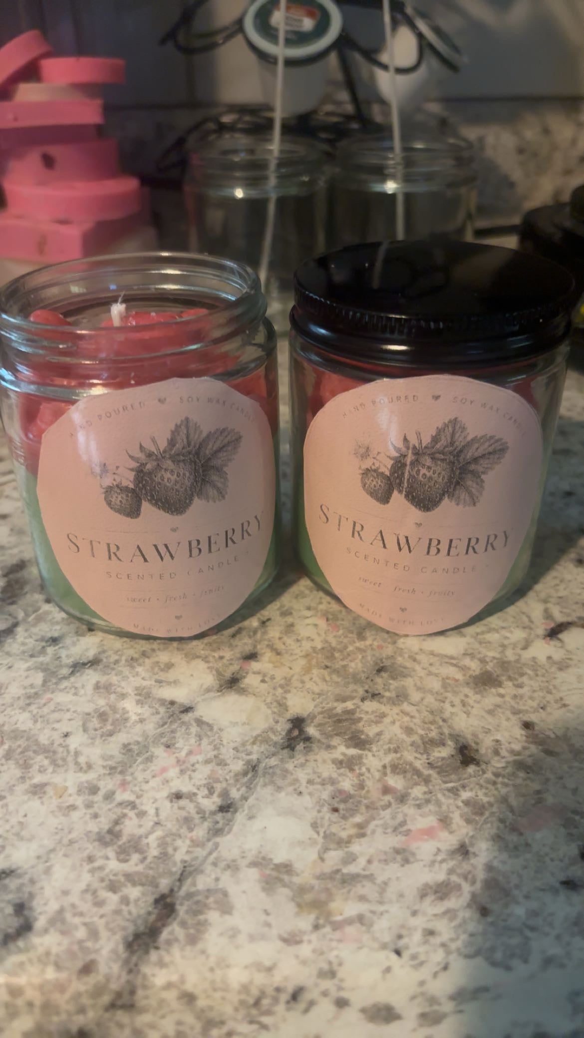 Strawberry candle