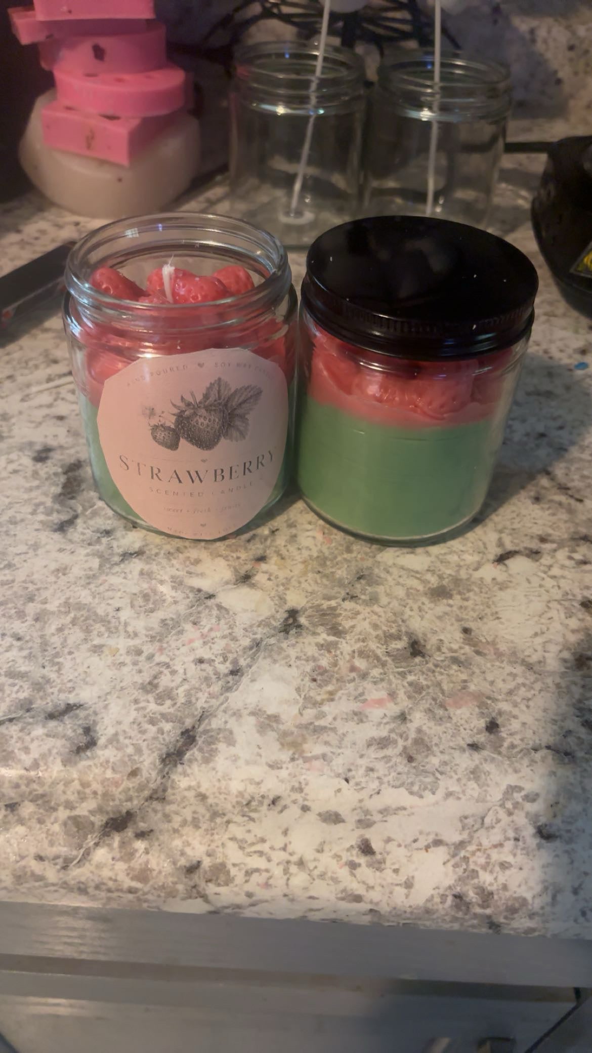 Strawberry candle