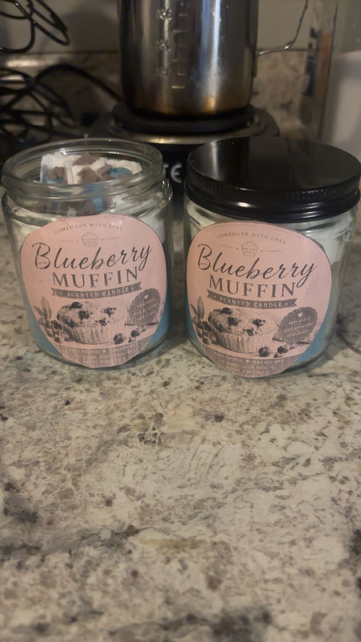 Blueberry muffin scented candle