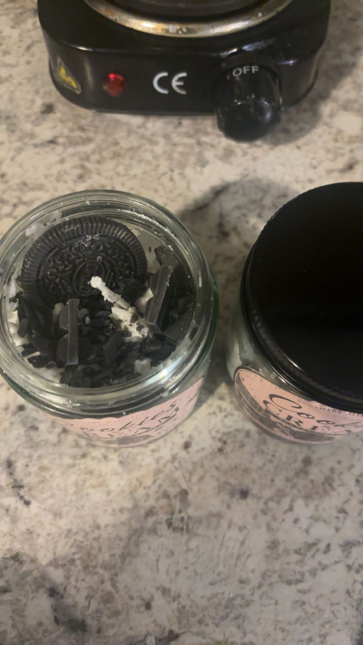 Cookies and cream scented candle