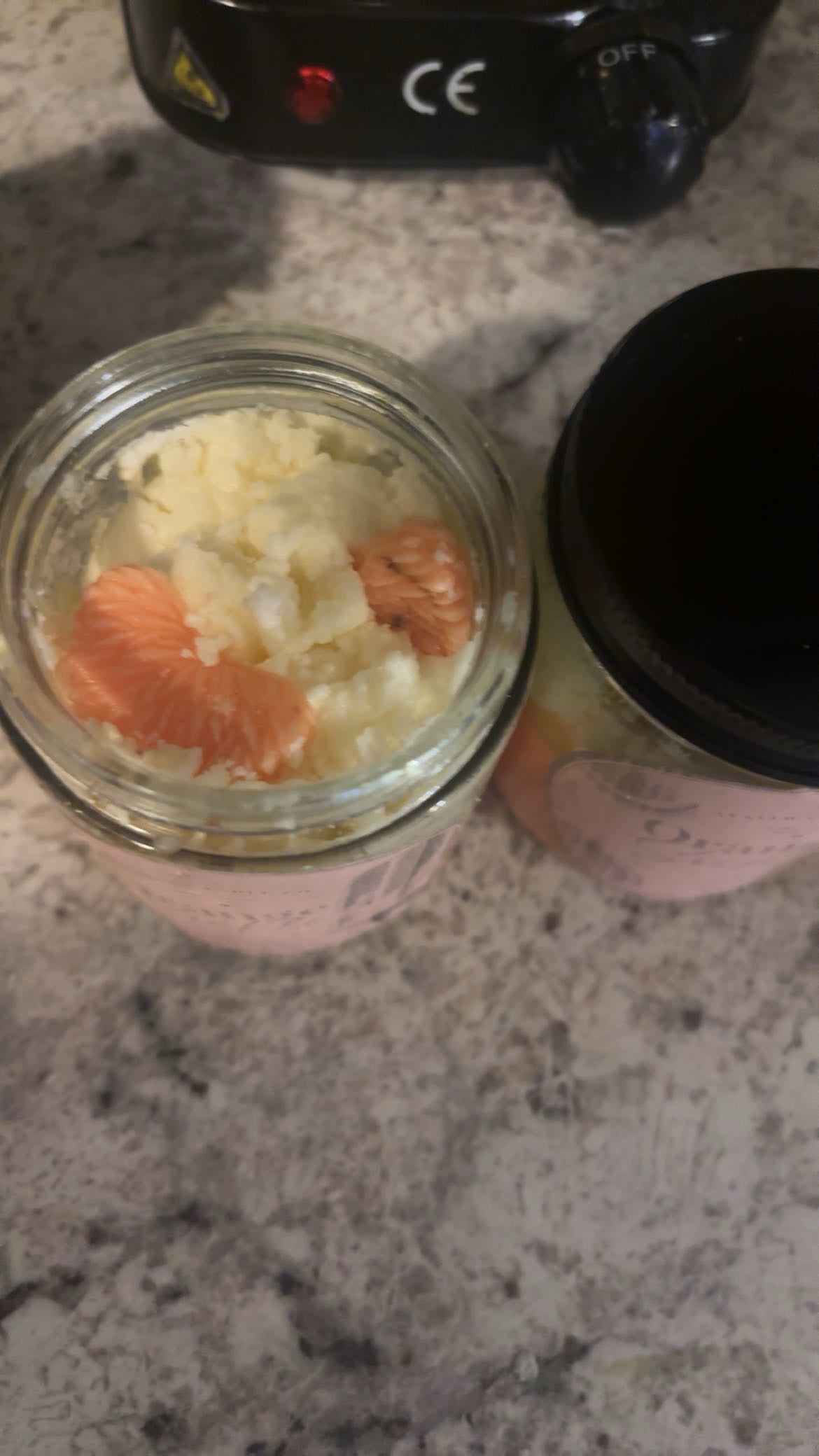 Orange sickle scented candle